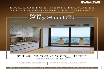 Limited edition penthouse Rs 14950 per sqft at M3M Sky Suites in Sector 65, Gurgaon