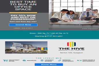 Pay 35% now and rest on possession at Satya The Hive, Gurgaon