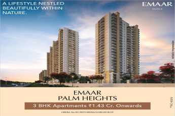Book 3 BHK apartments Rs 1.43 Cr. onwards at Emaar Palm Heights in Sector 77, Gurgaon