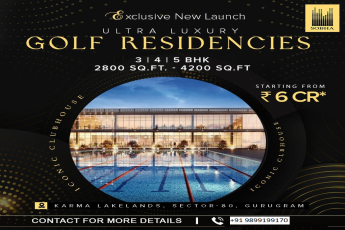 Sobha Golf Residencies: The Epitome of Ultra Luxury Living in Karma Lakelands, Sector-80, Gurugram