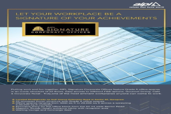 Let your workplace be a signature of your achievements at AIPL Signature in Gurgaon
