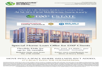 Experience Wellness at DXP Estate by Signature Global in NCR