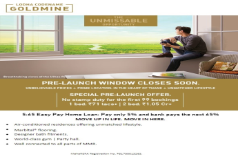 Pre-Launch window closes soon at Lodha Codename Goldmine in Thane