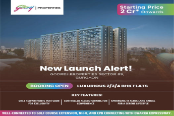 Godrej Properties Announces the Launch of Luxurious 2/3/4 BHK Flats in Sector 89, Gurgaon