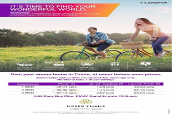 Live in a wonderful world with everything that your heart can desire at Lodha Upper Thane in Mumbai