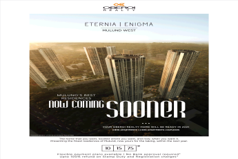 10 :15 :75  flexible payment plan available at Oberoi Eternia and Enigma in Mumbai