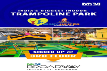 India’s biggest indoor trampoline park at M3M Broadway in Sector 71, Gurgaon