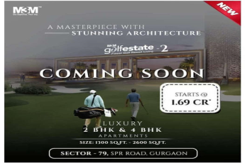 M3M group is coming soon with Golf Estate 2 in Sector 79, Gurgaon
