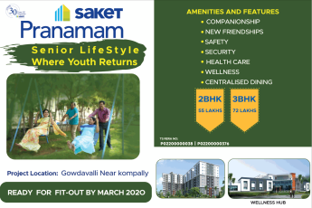 2 BHK Rs 55 Lakh at Saket Pranamam Gowdavalli, Hyderabad