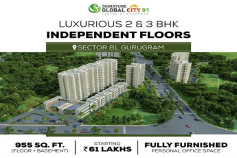 Fully furnished personal office space at Signature Global City 81, Gurgaon
