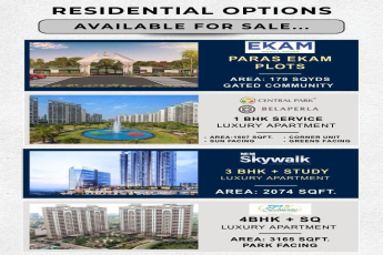 Discover Luxury Living at Paras Ekam Plots, Central Park, M3M Skywalk and Vipul Belmonte