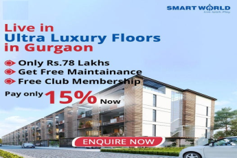 Smart World Offering 2/3 BHK Floors @ Rs 78 Lacs* onwards in Sector 89, Gurgaon