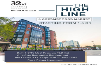 Pre-Leased F&B Shops with 7% ROI in Delhi NCR at 32nd Avenue, Gurgaon