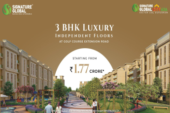Book 3 BHK low rise independent floors Rs 1.77 Cr at Signature Global City 63A, Gurgaon