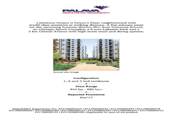 Experience the finest neighborhood with world-class amenities at Lodha Palava Lakeshore Greens in Mumbai