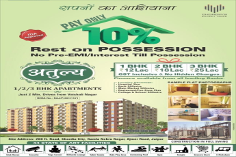 Construction in full swing at Chordias Atulya in Jaipur