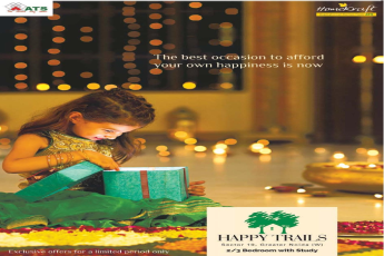 Avail 2 & 3 bedrooms with study at ATS Happy Trails in Greater Noida