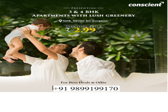 Embrace Serenity and Space at Conscient Apartments with Verdant Views in Sector 80, Gurgaon