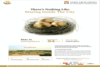 Exclusive luxury villas also available from Rs 93 lacs onwards at Jain Akshardham, Chennai