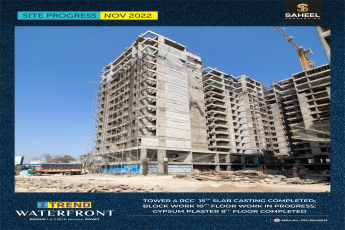 Site Progress Nov 2022 at Saheel ITrend Waterfront in Ravet, Pune