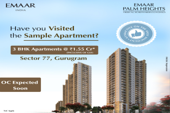 OC Expected soon at Emaar Palm Heights in Sector 77, Gurgaon