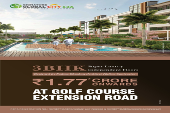Book 3 BHK Super luxury independent floors at Signature Global City 63A, Gurgaon