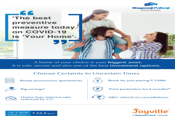 Book by just paying Rs 21000 at Shapoorji Pallonji Joyville Howrah in Kolkata