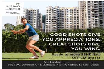 Ready to move 3 BHK flats at Active Acres in Off EM Bypass, Kolkata