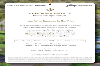 Join the Channel Partner Meet at Sheraton Grand Palace, Indore on 30th Oct 2025 with Godrej Properties for Verdania Estate!