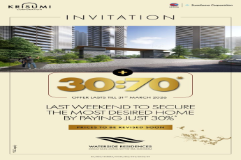 Secure Your Home with Krisumi || Pay Just 30% for Waterside Residences || Last Weekend Offer in Gurugram