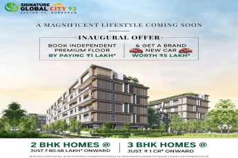 A maginificent lifestyle coming soon at Signature Global City 93, Gurgaon