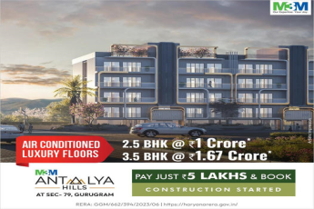 Possession in Dec 2025 at M3M Antalya Hills in Sec 79, Gurgaon