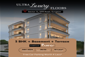 Embrace the Pinnacle of Comfort at Ultra Luxury Floors – Exclusive 3 BHK Residences in Sector 71, SPR Road, Gurgaon
