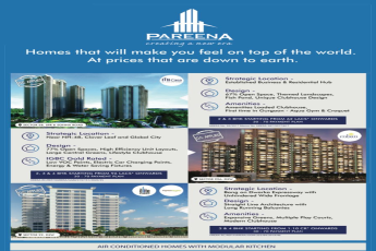 Pareena Homes that will make you feel on top of the world at prices that are down to earth.