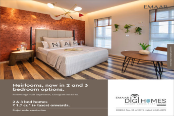 Heirlooms, now in 2 and 3 bedroom options at Emaar Digi Homes in Gurgaon