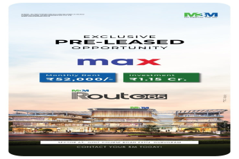 Explore Pre-Leased Investment with M3M Route65 || Secure Your Spot in Gurugram’s Prime Location || Earn ₹52,000 Monthly with M3M Route65