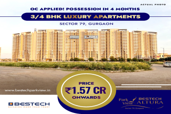 Book 3 & 4 BHK luxury apartments 1.57 Cr onwards at Bestech Altura in Sector 79, Gurgaon
