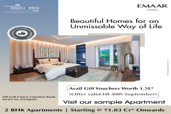 New-gen homes designed with uxurious lifestyle amenities at Emaar Digi Homes, Gurgaon
