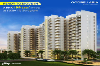 Ready to move-in 3 BHK Rs 99 Lacs onwards at Godrej Aria in Sector 79, Gurgaon