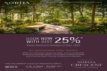 Book Now with Just 25% at SOBHA Crescent || Exclusive Payment Holiday Until Dec 2027 at SOBHA Crescent || Discover Luxury Living at SOBHA Crescent, Gurgaon