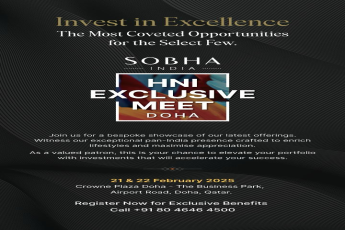 Exclusive Sobha India HNI Event in Doha, Feb 21-22, 2025