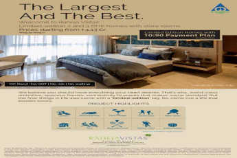 Live in the largest and the best homes at K Raheja Vistas in Mumbai