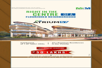 Right in the centre of a  flourished neighborhood at M3M Atrium 57, Gurgaon