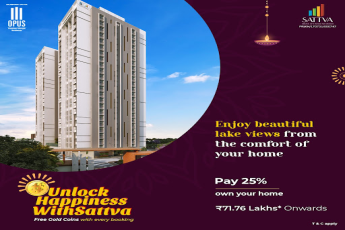 Pay 25% own your home at Salarpuria Sattva Opus in Bangalore
