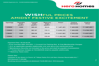 Hero Homes offers 25:25:25:25 payment plan in Gurgaon