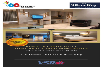 Buy Fully Furnished Ready Studio Apartments Pre-Leased to OYO Silverkeys at VSR 68 Avenue, Gurgaon