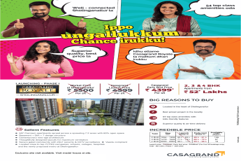 Launching phase 1 at Casagrand Royale in Sholinganallur, Chennai