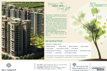 Experience the fresh view of life at MI Central Park in Lucknow
