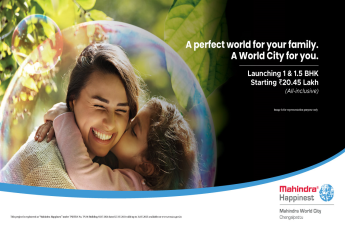 Launching 1 and 1.5 BHK starting Rs 20.45 Lac at Mahindra Happinest at Mahindra World City, Chennai