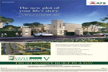 Surrounded by 9-hole golf course, with a clubhouse at ATS Golf Meadows 5, Chandigarh